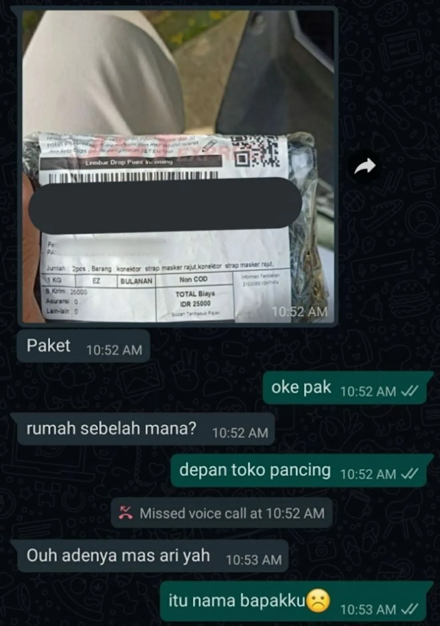 Chat lucu kurir pas anter paket customer dari berbagai sumber Chat lucu kurir pas anter paket customer dari berbagai sumber