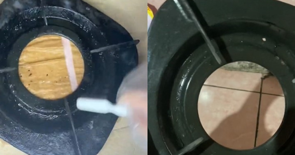 Tak perlu direndam air panas, ini trik basmi noda kerak di tungku kompor cuma pakai 2 bahan dapur