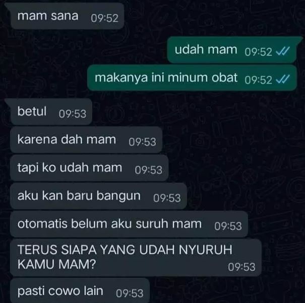 Chat lucu nurutin permintaan pacar Berbagai sumber