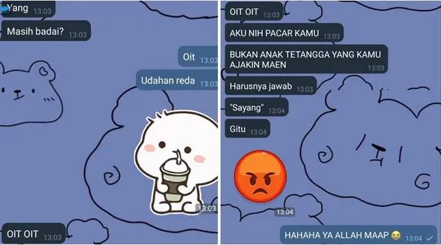 Chat lucu nurutin permintaan pacar Berbagai sumber
