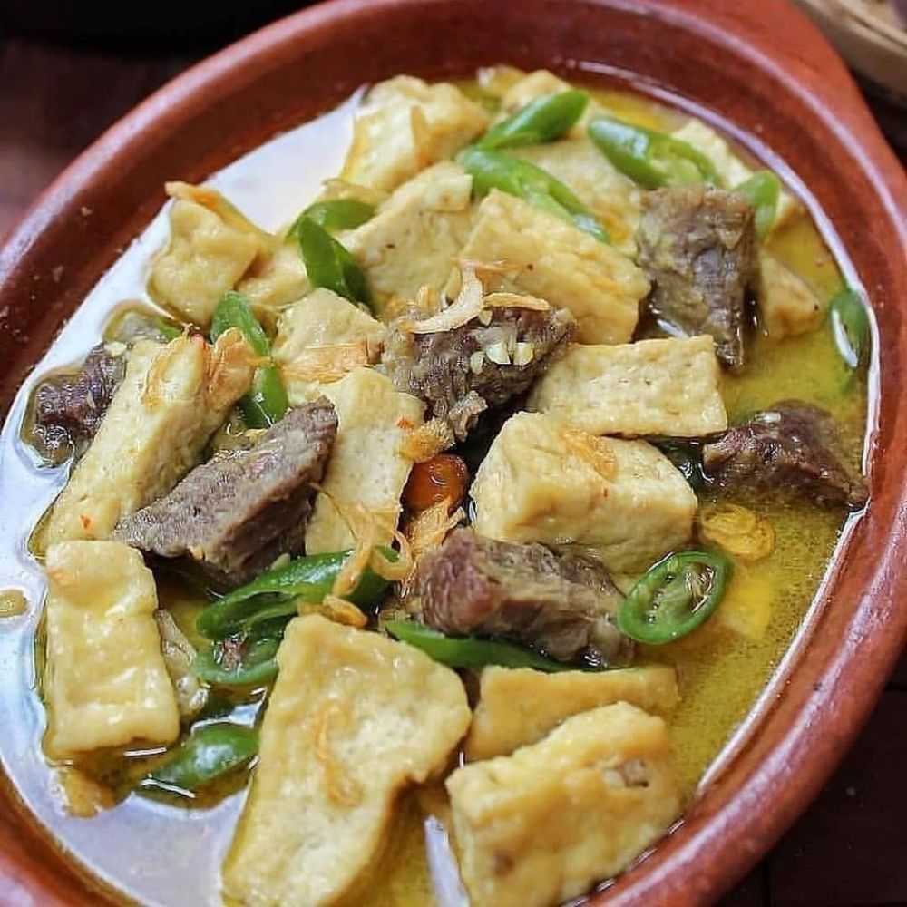 13 Resep sayur tahu santan khas rumahan, gurih, nikmat, dan gampang dibuat