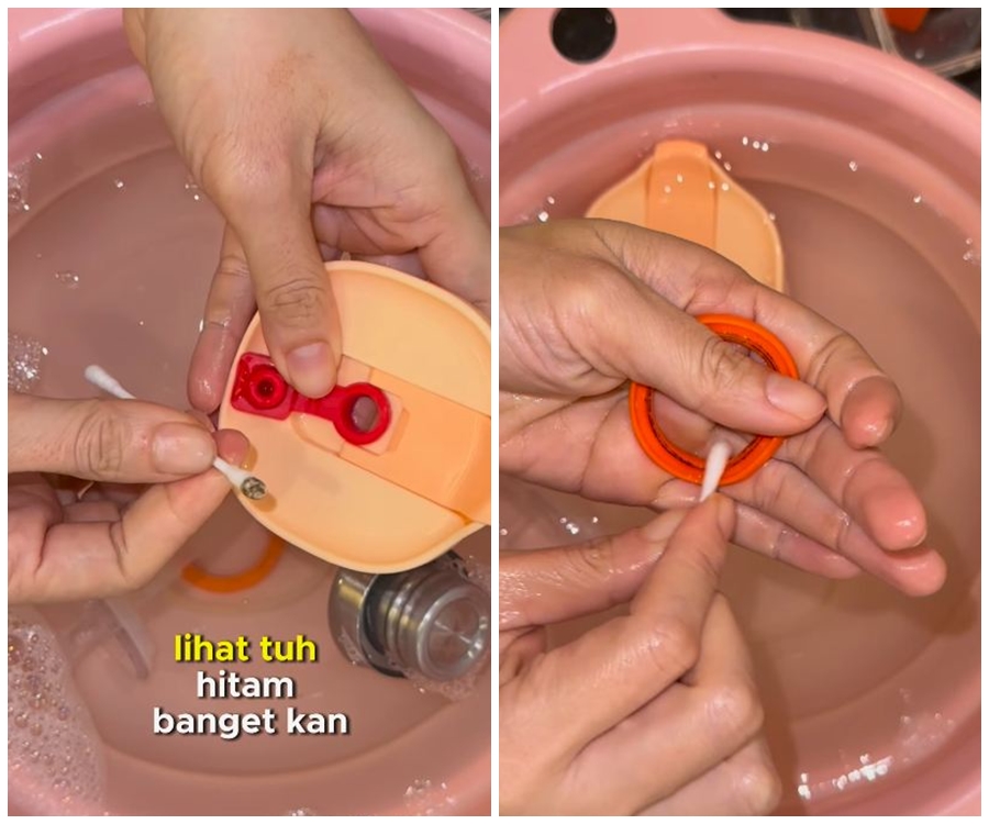 Tanpa sitrun, ini trik menghilangkan jamur di karet tutup botol minum pakai 2 bahan dapur