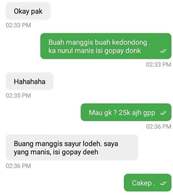 Chat pantun driver ojol dan customer dari berbagai sumber  Chat pantun driver ojol dan customer dari berbagai sumber