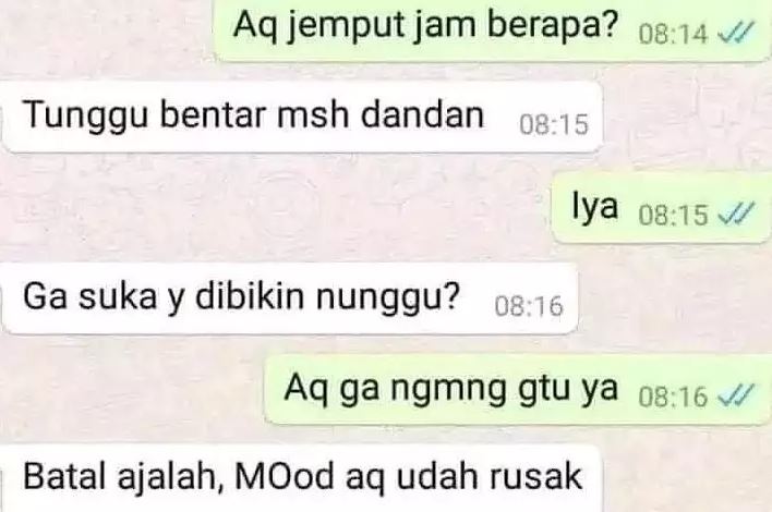 chat lucu serba salah di mata pacar Berbagai sumber
