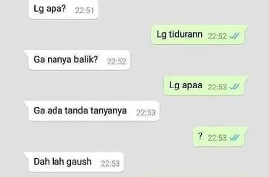 chat lucu serba salah di mata pacar Berbagai sumber