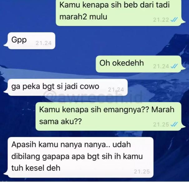 chat lucu serba salah di mata pacar Berbagai sumber