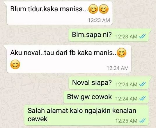 Chat lucu orang ngajak kenalan Berbagai sumber