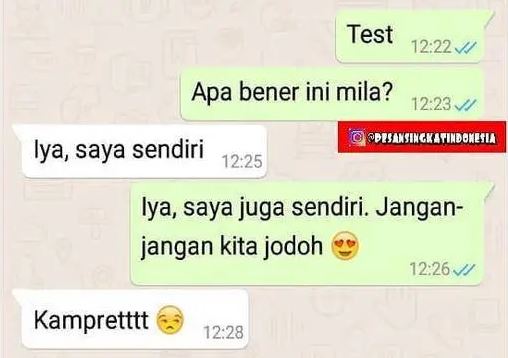 Chat lucu orang ngajak kenalan Berbagai sumber