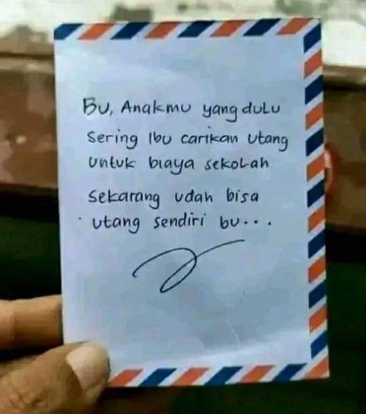 Potret kocak tulisan di amplop Berbagai sumber