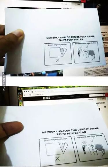 Potret kocak tulisan di amplop Berbagai sumber