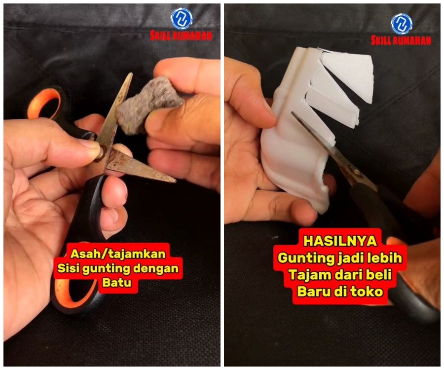 Cukup pakai 1 bahan dapur, ini trik sederhana agar gunting tumpul dan karatan jadi setajam silet