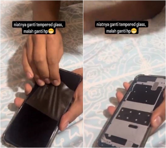 Potret kocak momen apes saat main handphone Berbagai sumber