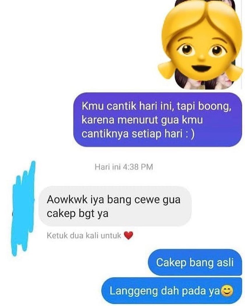 Chat lucu maksa ngegombal dari berbagai sumber