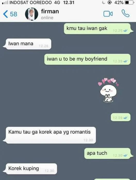 Chat lucu maksa ngegombal dari berbagai sumber