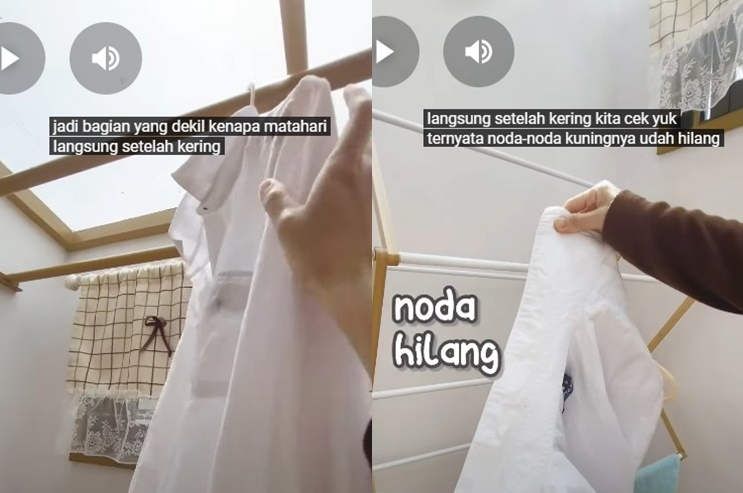 Tak perlu disikat, ini trik hilangkan noda kuning di kerah baju putih pakai tambahan 2 bahan dapur