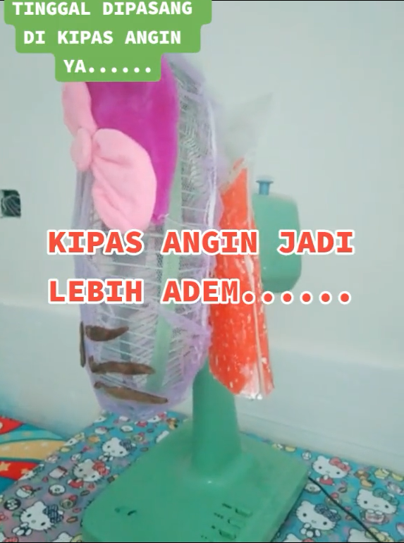 Tanpa dibongkar, cara emak-emak mengubah kipas angin jadi sedingin AC ini cuma pakai 1 bahan dapur