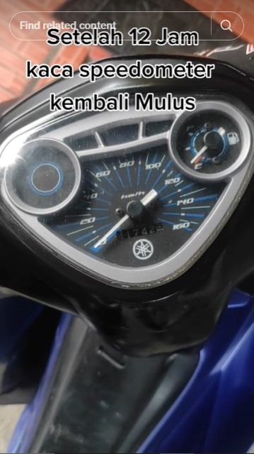 Bukan dibaluri oli bekas, ini cara hilangkan noda retak di kaca speedometer motor pakai 1 bahan dapur