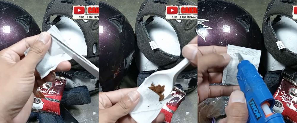 Tak cuma dijemur, begini trik hilangkan bau apek di helm pakai tambahan 1 bahan dapur