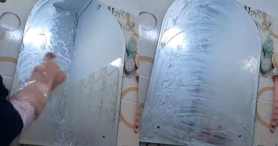 Bersih kinclong dalam 8 menit, ini trik hilangkan noda jamur penyebab cermin buram modal 2 bahan dapur