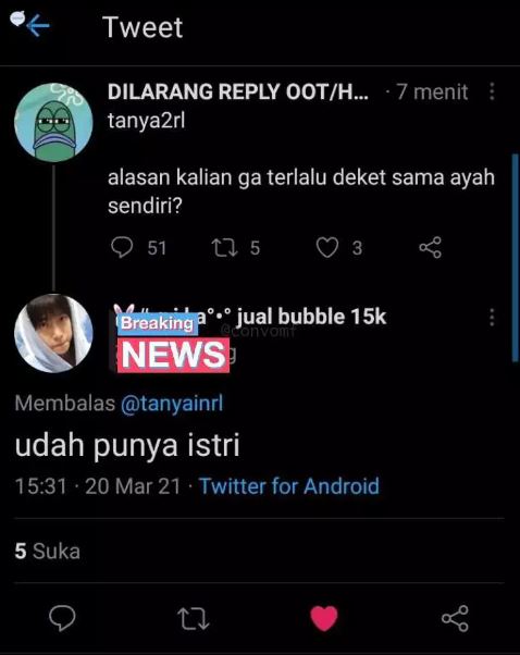 jawaban kocak warga X Berbagai sumber