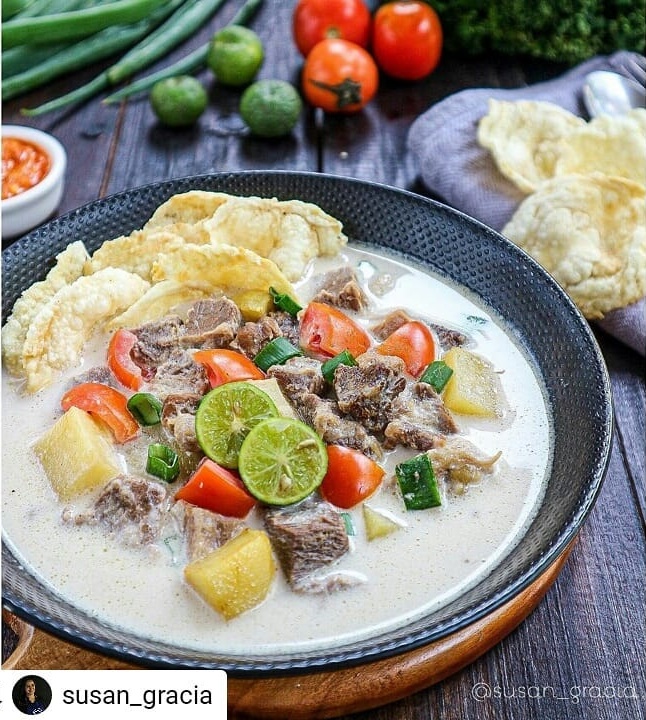 11 Resep olahan daging sapi kuah santan, gurih, lezat, dan menggugah selera