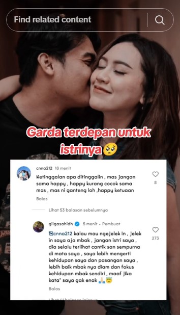 Gilga Sahid pasang badan bela Happy © berbagai sumber