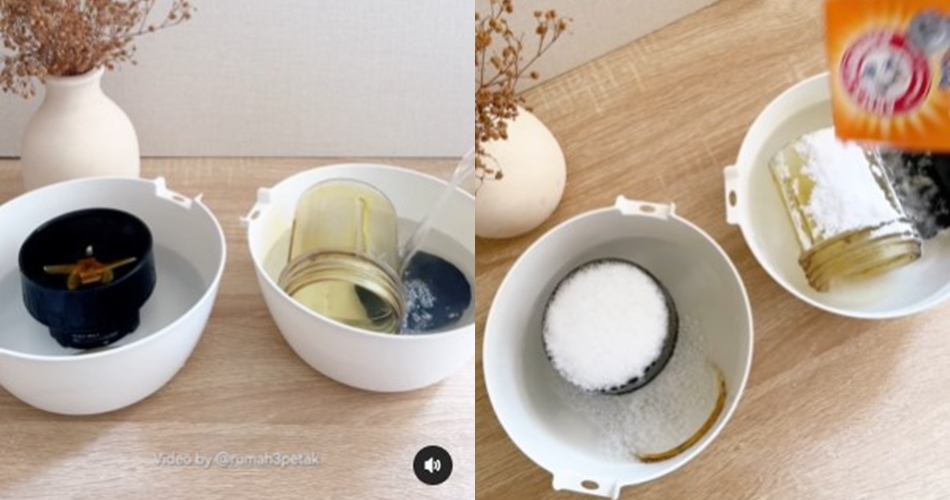 Tanpa digosok pasta gigi, ini trik bersihkan noda kunyit di blender cukup tambah 2 bahan dapur