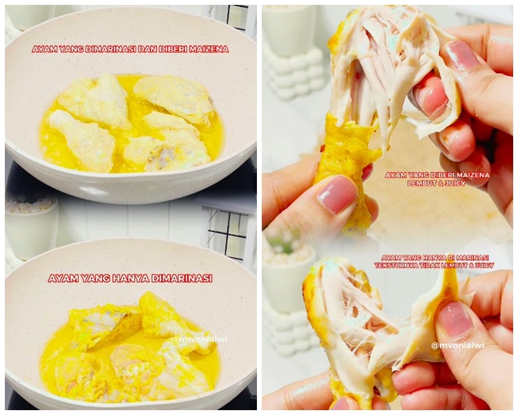 Tanpa diungkep, ibu muda ini punya trik goreng ayam agar hasilnya lembut pakai tambahan 1 bahan dapur