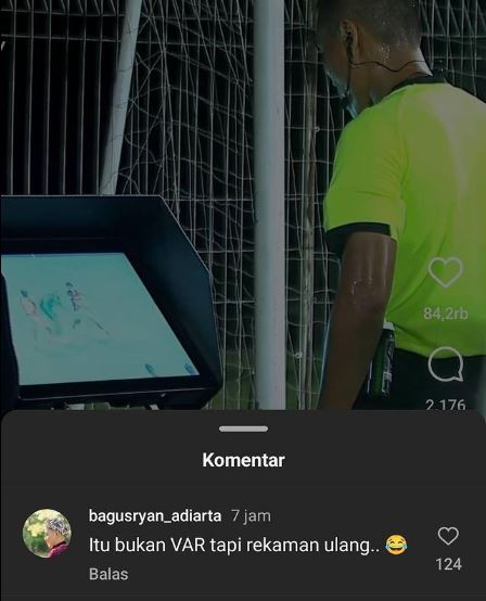 Jawaban warganet di kolom komentar Instagram Instagram