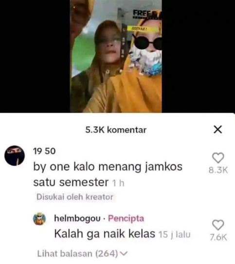 Jawaban warganet di kolom komentar Instagram Instagram