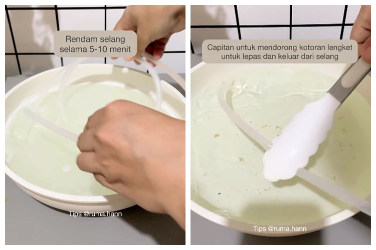 Bukan buah lemon, ini cara membersihkan selang pompa galon agar bersih maksimal andalkan 2 bahan dapur