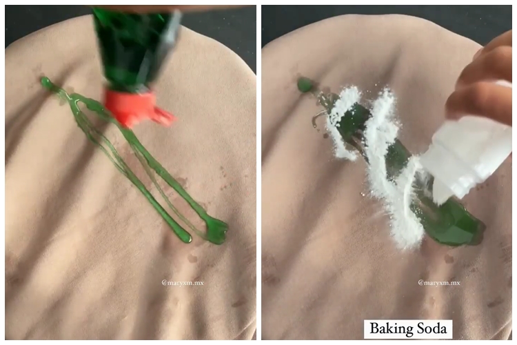 Bukan digosok deterjen, ini trik ampuh hilangkan noda minyak di kerudung andalkan 2 bahan dapur