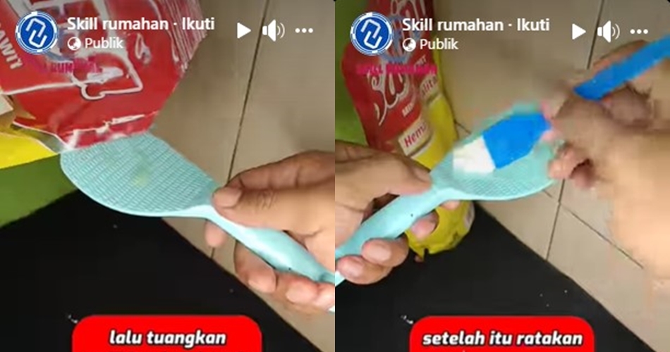 Tanpa dibungkus plastik, ini trik agar nasi tak lengket di centong