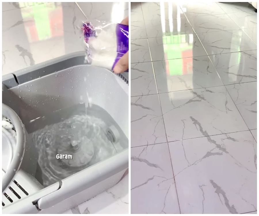 Trik mengepel lantai burik berkerak agar kinclong dan kesat hingga 2 minggu, cuma tambah 2 bahan dapur