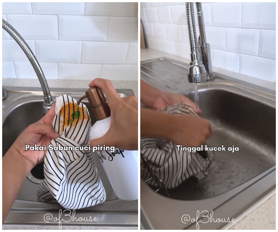 Jangan langsung disikat detergen, ini cara hilangkan noda saus di kaus putih cukup pakai 1 bahan dapur