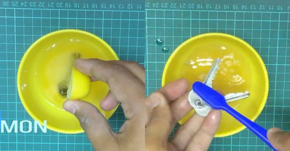 Bukan diamplas, ini trik hilangkan noda karat pada kunci cukup direndam pakai 3 bahan dapur