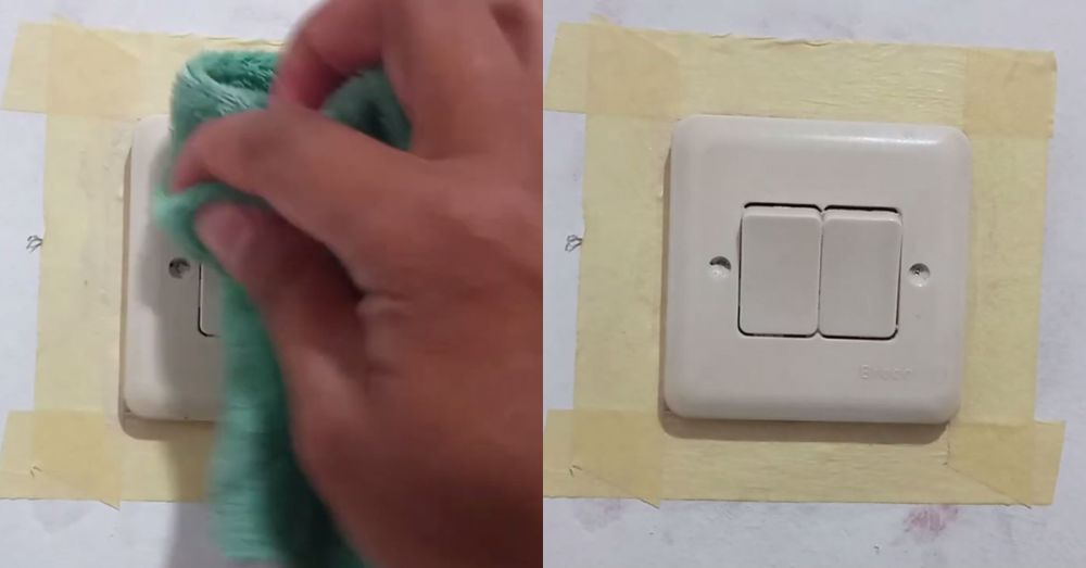 Tak dicuci air, trik bapak-bapak basmi kerak di sakelar stop kontak jadi kinclong pakai 1 bahan dapur