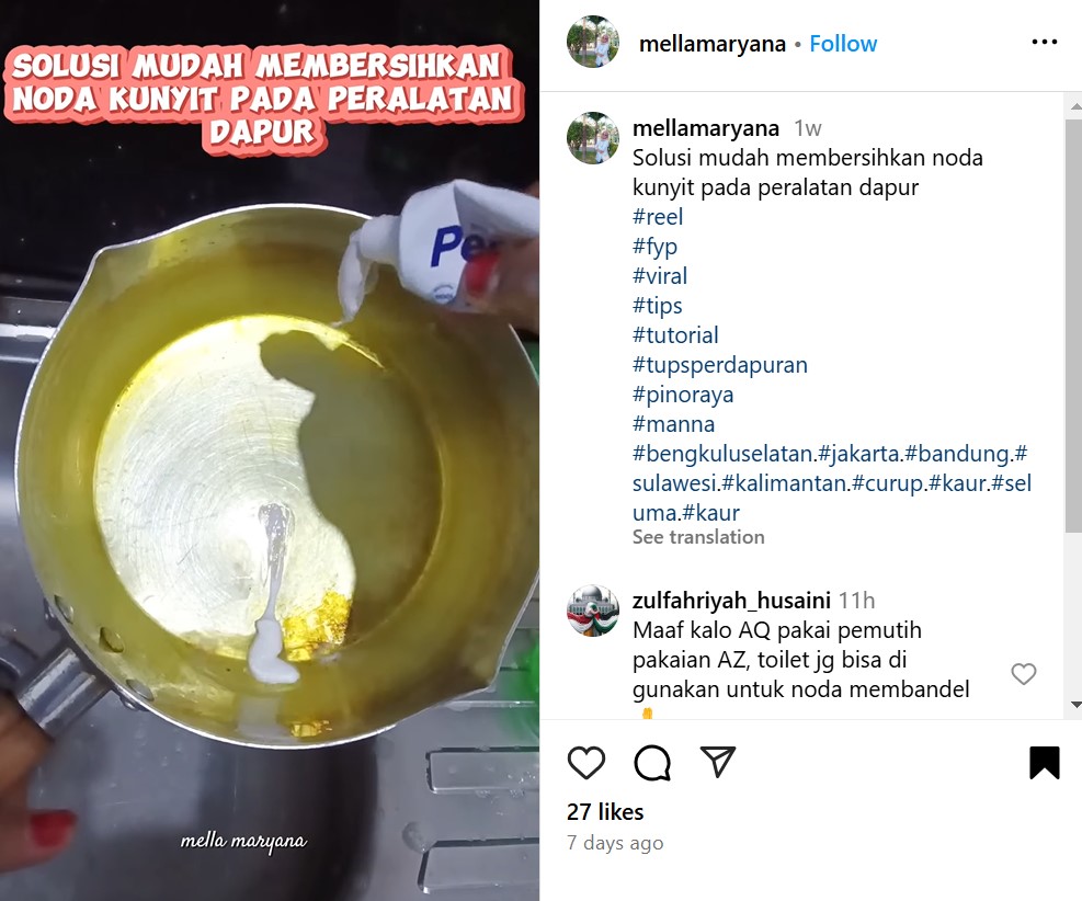 Bukan pakai sabun cuci piring, ini trik bersihkan kerak kunyit di panci cuma dengan 1 bahan sederhana