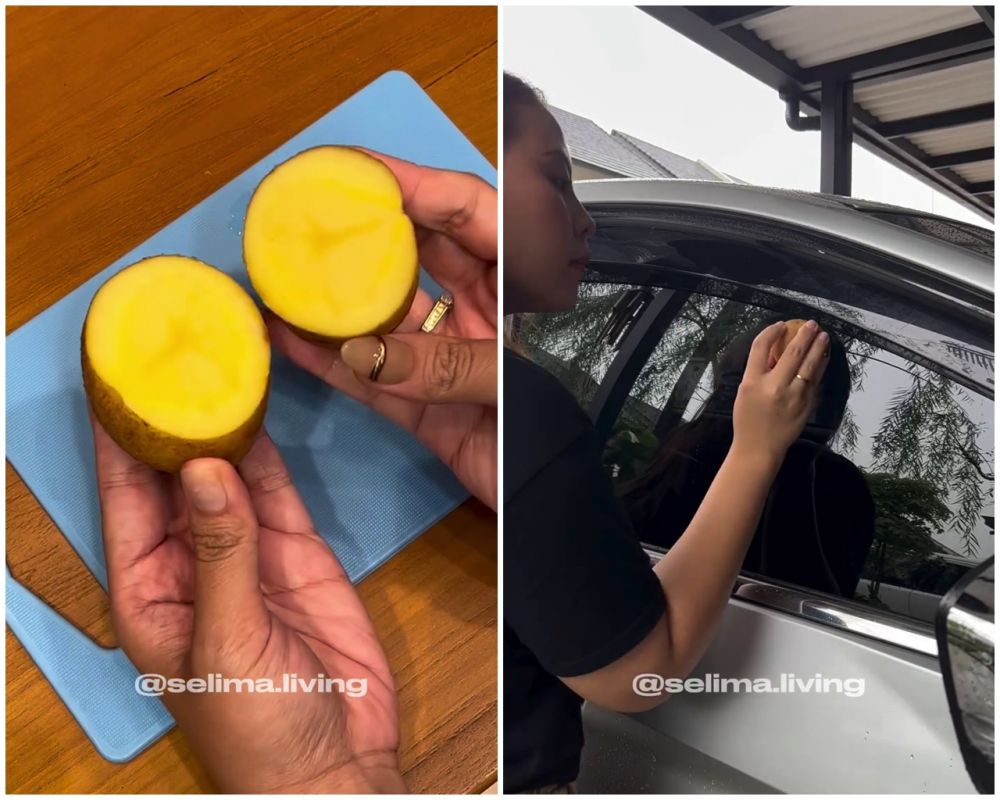 Tak perlu beri lapisan antifog, ini trik atasi embun dan bercak air di kaca mobil pakai 1 jenis sayur