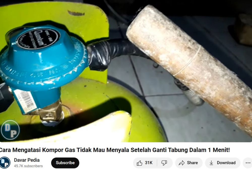 Tanpa bongkar regulator, begini trik mengatasi kompor gas tak menyala usai ganti tabung baru