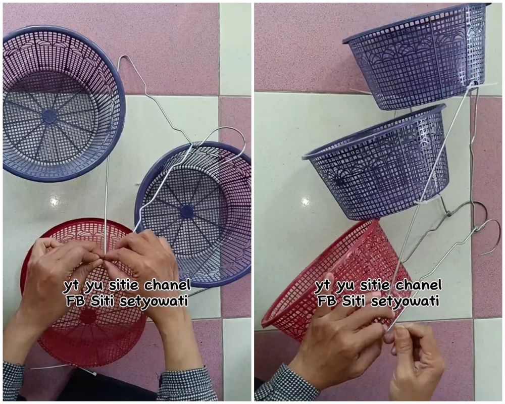 Tak perlu dipotong atau diukur dulu, ini cara bikin rak bumbu kokoh cuma pakai 2 alat sederhana