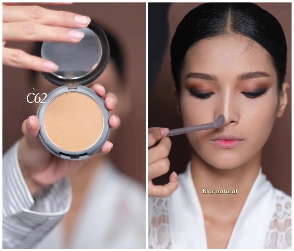 MUA ini bikin hidung mancung cuma pakai bedak © Instagram MUA ini bikin hidung mancung cuma pakai bedak © Instagram