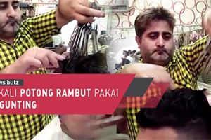 Sekali potong rambut, pakai 15 gunting 