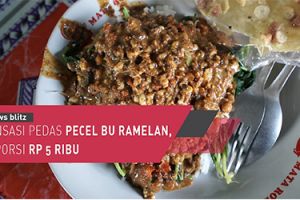 Sensasi pedas pecel Bu Ramelan, seporsi 5 ribu 
