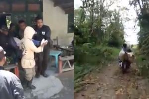 Polisi ini antar jenazah warga pedalaman pakai motor ke rumah duka