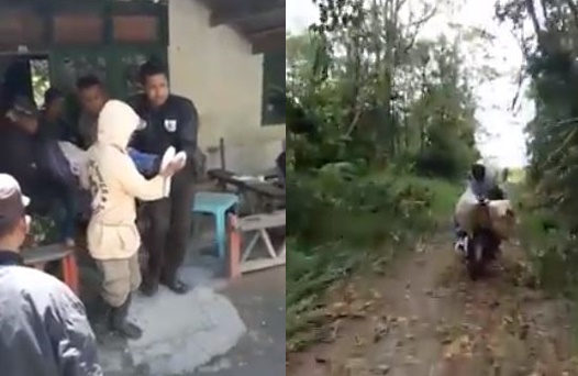 Polisi ini antar jenazah warga pedalaman pakai motor ke rumah duka