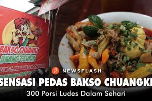 Sensasi pedas bakso Chuangki Akang Bandung