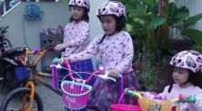 Lifia dan Niala review helm anak keren untuk bersepeda!
