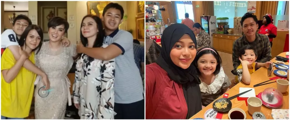Momen kedekatan 13 anak seleb beda ibu, layaknya saudara kandung