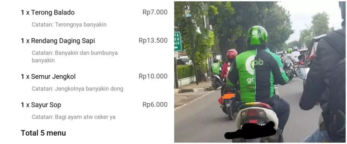 11 Momen lucu pesan makan di ojek online, catatannya kocak